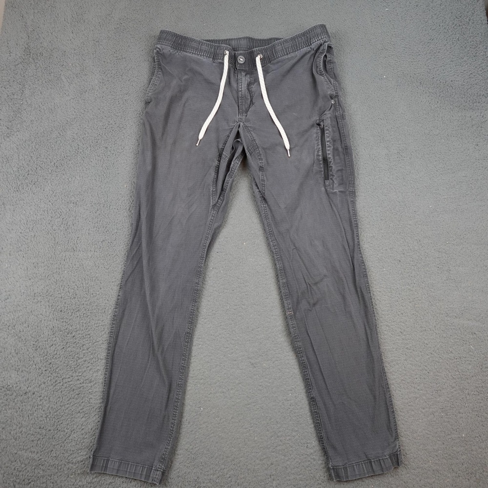 Vuori Men's Gray Drawstring Ripstop Pants -  XL